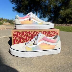 White Multicolored Vans Sneakers